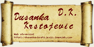 Dušanka Krstojević vizit kartica